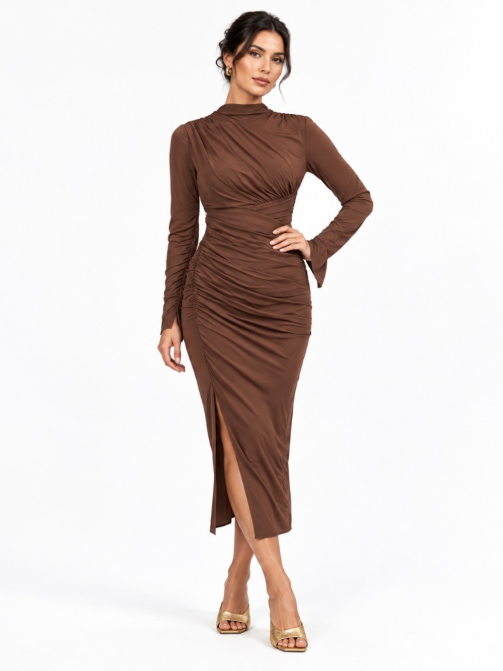 Reiss - Kelly Ruched Jersey Midi Dress